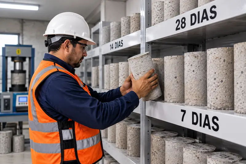 Laboratorio de concretos y control de muestras